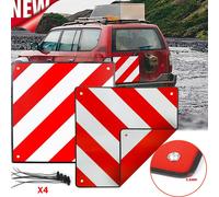 2-in-1 Warntafel Warnschild für hinten Spanien Italien 50x50cm Für Fahrradträger