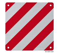 Alu Warntafel Warnschild 50x50 cm für Italien Fahrradträger EN 12899-1:2007