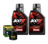 Wartungs-Kit Motoröl Motul 300V 10W40 Für Polaris ATV 300 Hawkeye 2007>2011