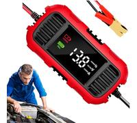 Wartungsladegerät für Motorrad, Batterieladegerät für Motorrad, 12 V, Kfz-Ladegerät, Wartungsladegerät, Batteriehalter - Intelligentes Auto, Digitalanzeige