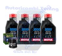 Wartungsset Öl Motul 3000 20W50 Für Kawasaki ZX600 ZX6-R Ninja 2009-2013