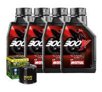 Wartungsset Öl Motul 300V 10W40 + Filter Für Ducati 821 Monster 2019-2020