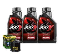 Wartungsset Öl Motul 300V 15W50 Für Yamaha YFM450 KPA-J Kodiak EPS 2018
