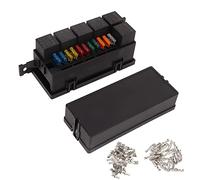 Wasserdichte 12V Sicherungs-Relais-Box Kit mit 6 Relais und 11 ATC ATO Sicherungen für Auto Boot Yacht Motorraum wasserdichte Klinge Relaisbox Sicherungskasten