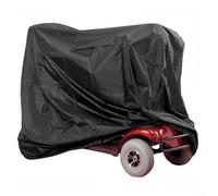 Wasserdichte Abdeckung für Elektromobil, 210D Oxford-Material mit Aufbewahrungstasche für Dreirad-Roller, Wetterschutz, Regen, Schnee, Staub, UV-Strahlen, Feuchtigkeitsregulierung, Entlüftung (schwarz