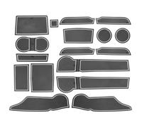 wasserdichte Matte Autotür-Aussparungsmatte Mit Mittelkonsolen-Getränkehalter-Matte Für Subaru Für Forester 2019 2020 2021 2022 2023(Bianco)