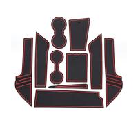 wasserdichte Matte Autotür-Nutmatte rutschfeste Gummi-Getränkehalter-Aufbewahrungsabdeckung Zubehör Für A3 8Y 2021 2022 2023(Rosso)