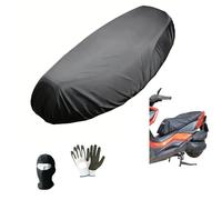 Wasserdichte Sattelabdeckung für Motorrad und Motorroller, Sitzschutz, Größe XL, kompatibel mit Kymco UXV 500i, Regenschutz für Sättel 145 x 105 cm, Saddle Cover schwarz