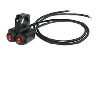 Wasserdichter Motorrad-Lenkerschalter 22 mm 7/8 Zoll Zwei-Tasten-Ein-/Aus-Schalter mit Kontrollleuchte für ATV und Roller Nebelscheinwerfer