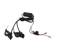 Wasserdichtes Motorrad Ladegerät 12V-24V Schutzdeckel | 30W PD Typ-C Ausgang, 18W USB-A Port, gleichzeitiges Laden zweier Geräte, ideale Power-Lösung