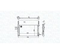 MAGNETI MARELLI Kühler, Motorkühlung für OPEL 350213162900
