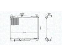 MAGNETI MARELLI Kühler, Motorkühlung für TOYOTA 350213164800