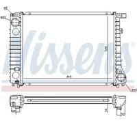 Kühler, Motorkühlung NISSENS 60797A