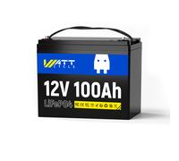 WattCycle 12V 100Ah LiFePO4 Lithium Batterie Akku 100A BMS Solar Wohnmobil Boot