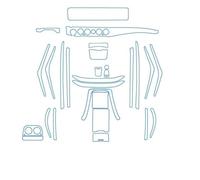WBFLZTYOP Für Mercedes Be&nz CLASSE S Maybach 14-20 W222 Auto-Innenraum-Mittelkonsole, Transparente TPU-Schutzfolie, Anti-Kratz-Reparatur Instrumentenbrett Folie