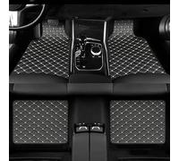 WBLLDP 4Stück Leder Auto Fußmatten Für Mini Countryman (F60 2017-2023), Allwetter rutschfeste wasserdichte Auto Set Accesorios,Black-beige