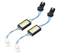 Wcawnlt LED Canbus Widerstand T10 W5W Decoder Set, Warnaufhebung Lastwiderstand für Auto Standlicht 12V 3.2W, Hard Plug Stecker 17.5cm Länge Blau Schwarz Aluminium Gehäuse 2 Stück