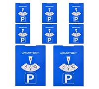 WDFCN 10 Stück Parkscheibe Pappe 11x15cm Blau Parkscheibe Auto Parkuhr Papier Parkuhr Parking Disc Für Kfz Auto Parken Park Scheibe Parkuhr Aus Pappe