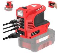Wechselrichter für Einhell 18V Akku,DC 18V auf AC 220V Spannungswandler Adapter mit Typ-C& USB & DC12V Anschluss und AC Steckdose,Notstromaggregat für Camping(Akku Nicht enthalten)