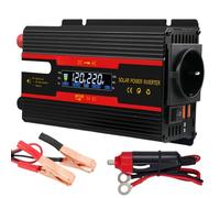 Wechselrichter Spannungswandler DC 12V / 24V auf AC 230V Modifizierte Sinuswelle Inverter 2000W mit EU Steckdosen, 2 USB und LCD-Anzeige Stromumwandler Adapter für Auto Kfz LKW Wohnwagen Camping