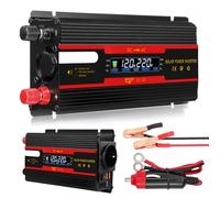 Wechselrichter Spannungswandler DC 12V / 24V auf AC 230V Modifizierte Sinuswelle Solar Inverter 700W/2000W mit EU Steckdosen, 2 USB Stromumwandler Adapter für Auto Kfz LKW Wohnwagen Camping