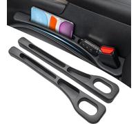 WEDSLK Autositz Lückenfüller Organizer für BMW 1 3 5 6 Z4 X1 X3 X5 Series E82 E87 E88 E89 E90 E91 E92, Autositz Gap Organizer Storage Box, Autositz Gap Aufbewahrungsbox, Seat Gap Filler,A/Black