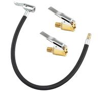 Wefaly 2 Stück 8mm Autoventil Hebelstecker, 40cm Reifenfüller Schlauch Ventilverlängerung Set Autoventil Hebelstecker Air Chuck Ventil Adapter Reifenfüllschlauch für Auto Fahrrad Motorrad Kompressor