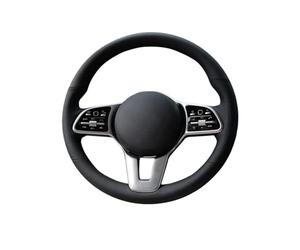 WEFOLCC Lenkrad Bezug Lenkradbezug Für Mercedes Für Benz A-Klasse W177 B-Klasse W247 C-Klasse W205 CLS-Klasse Lenkradgeflecht Auto Lenkradbezug(Red Thread)