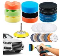 WEGREAT Scheinwerfer Aufbereitung Set: 41 Stück Scheinwerfer Restaurations Set, Auto Polierpad Set für Auto und Motorrad, DIY Headlight Restoration Kit mit Schleifpapier, Polierschwamm