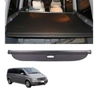 WEIQQI Auto Laderaumabdeckung Kofferraumabdeckung Rollo für Benz V Class Viano Vito 2010-2015, Kofferraumverkleidung Trennwand Ausziehbare Kofferraum Schutz