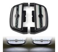 Weiß Led Licht ABDECKUNGEN FÜR SOZIUS TRITTBRETTER für Harley Touring Road King