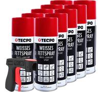WEISSES FETTSPRAY SPRÜHFETT 10x 400ml KORROSIONSSCHUTZ SCHMIERMITTEL + SPRÜHER