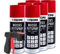 WEISSES FETTSPRAY SPRÜHFETT 6x 400ml KORROSIONSSCHUTZ SCHMIERMITTEL + SPRÜHER