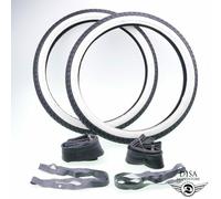 Weißwand Reifen 2 1/4 x 19 Zoll Schläuche passend für, Zündapp Bergsteiger