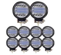 WELLIT Runde LED Arbeitsscheinwerfer,10 x 72W LED Scheinwerfer 12v 24v, Zusatzscheinwerfer Spot Flood Wasserdicht Offroad Nebelscheinwerfer Für Traktor ATV UTV SUV KFZ Bagger