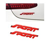 WENINETIES 2 Stück 3D Metall Logo Aufkleber für Porsche Cayenne 2 (II) 92A I 2010-2017 -, Karosserie Emblem Seitentür Kotflügel Dekoration Sport Styling Zubehör Selbstklebend,Red