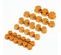 WENINETIES 30Pcs Motorrad Modifikation Schrauben Kappe Dekoration für BMW R1250GS R1200GS Adventure R 1250 GSA F800GS F750GS F650GS F850GS G310GS G310R, Tuning Zierkappen zur Korrosionsschutz,Orange