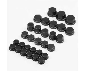 WENINETIES 30Pcs Motorrad Modifikation Schrauben Kappe Dekoration für Yamaha Tricity 125 Tricity 155 Tricity 300, Tuning Zierkappen zur Korrosionsschutz,Black