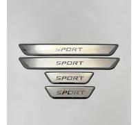 WENINETIES 4 Stück Auto Edelstahl Einstiegsleisten Schutz für VW T-Cross 2019-2023 2024, Auto Außentürschwellenschutz Willkommenspedal Türschweller Rutschfestes,C