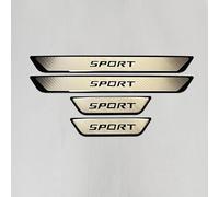 WENINETIES 4 Stück Auto Edelstahl Einstiegsleisten Schutz für VW T-Cross 2023-, Auto Außentürschwellenschutz Willkommenspedal Türschweller Rutschfestes,A