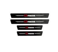 WENINETIES 4 Stück Auto Einstiegsleisten Schutz für Mazda 3 5 6 CX5 CX30 CX3 MX5 Axela MS Atez Angkesaila, Kohlefasermaterial Autotürschwellenleiste Auto Zubehör