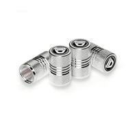 WENINETIES 4 Stück Auto Ventilkappen für Dacia Spring 2022-, Ventilkappen Autoventil Metall Kappen Reifenventilkappen Staubschutz Ventildeckel,Silver