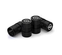 WENINETIES 4 Stück Auto Ventilkappen für Opel Grandland EV (Elektro) ab 2025, Ventilkappen Autoventil Metall Kappen Reifenventilkappen Staubschutz Ventildeckel,Black