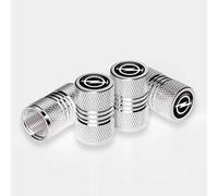 WENINETIES 4 Stück Auto Ventilkappen für Opel Grandland X 2017-2024, Ventilkappen Autoventil Metall Kappen Reifenventilkappen Staubschutz Ventildeckel,Silver