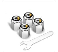 WENINETIES 4 Stück Reifenventilkappen für Smart EQ fortwo Cabrio (A453) 2018-2024, mit Beschriftung Ideal Zum Einlagern mit Gummiring Dichtung Metall Reifenwechsel Valve Caps,Silver