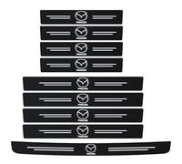 WENINETIES 9 Stück Auto Einstiegsleisten Schutz für Mazda 2 CX9 CX5 CX30 CX3 CX7,Auto Carbon Fiber Einstiegsleisten Schutz Leisten Türschweller Türschweller Aufkleber,B