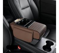 WENINETIES Armlehnen Polster Auto für VW Amarok Mk2 Typ NF ab.Bj 2023-2026, Mittelarmlehne Auto Erhöhung mit Getränkehalter & Seitentasche, Organizer Box,Beige