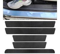 WENINETIES Auto Einstiegsleisten Schutz für Ford Transit Tourneo Custom 2012-2024, Kohlefaser Aufkleber Anti-KratzTrim Türschweller Trittplatten Styling Zubehör, 5 Stück