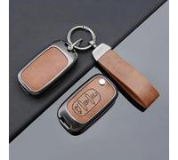 WENINETIES Autoschlüssel Hülle Schlüssel Hülle für Renault Captur Megane Espace Clio ZoeScenic 4 Arkana Dacia Schutzhülle, Schlüsselbox Cover keyless go Schutz/Autoschlüssel Tasche,F-Brown