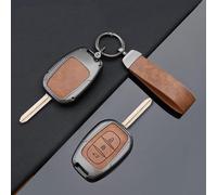 WENINETIES Autoschlüssel Hülle Schlüssel Hülle für Renault Captur Megane Espace Clio ZoeScenic 4 Arkana Dacia Schutzhülle, Schlüsselbox Cover keyless go Schutz/Autoschlüssel Tasche,E-Brown